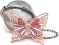 Norpro Mesh Tea Infuser with Butterfly Charm, 2-Inch, Stainless Steel