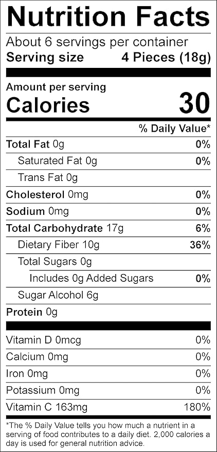 Dr. John's Healthy Sweets Orange Dry Mouth Drops with Zero Sugar, Dye-Free, Plant Based, Keto Friendly, 24 Count, 3.85oz Bag