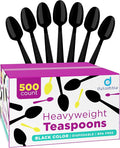 Plastic Spoons Heavy Duty - Disposable Spoons Plastic Utensils - Cutlery For Parties And Events Pack Of 500 (Tea Spoons)