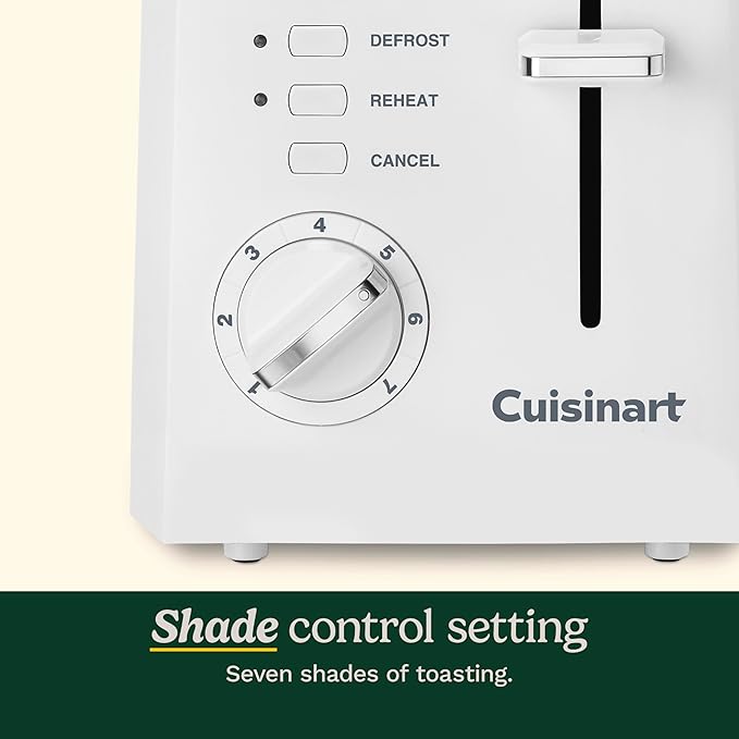 Cuisinart 2-Slice Toaster, Compact, White, CPT-122