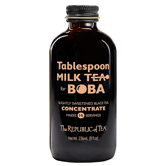 The Republic of Tea – Tablespoon Milk Tea for Boba Concentrate, Black Tea, 16 Servings