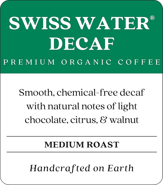 Copper Moon Whole Bean Coffee, Medium Roast, Swiss Water Organic Decaffeinated Blend, 2 Lb