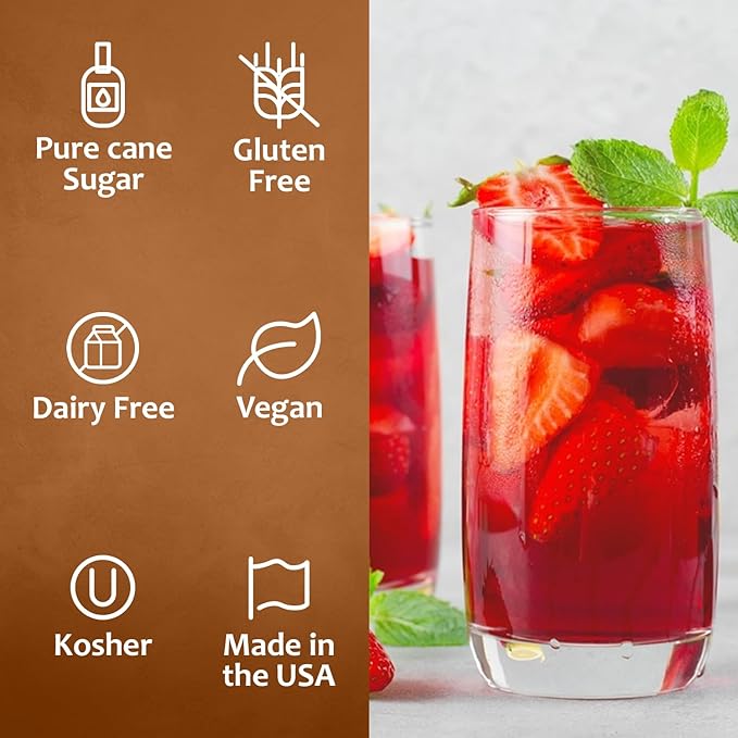 Syruvia Summer Fruit Syrup Variety Pack – Strawberry, Blackberry, Raspberry, Cherry, Mango & Peach – 25.4 fl oz Bottles – Perfect for Summer Sodas, Lemonades, Iced Teas, and Cocktails! (6-Pack)