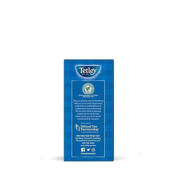 Tetley Classic Blend Decaf Premium Black Tea, Decaffinated Tea, 72 Tea Bags (Pack of 12), Rainforest Alliance Certified