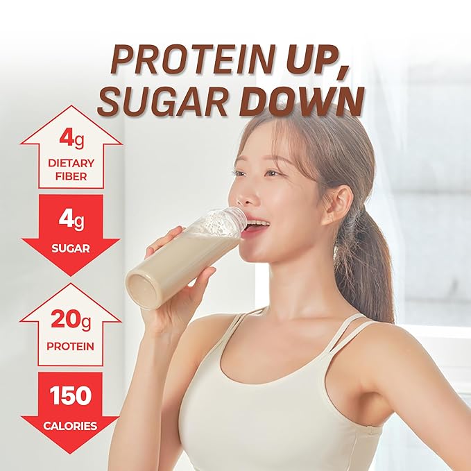 Dolce Latte Protein Shake, With Crunchy Protein Balls, Protein Smoothie Powder - 20g Protein, Low Sugar, Keto-Friendly Meal Replacement Shake, 22.22oz, 14 Servings, 14 Servings (1 X 22.22oz)