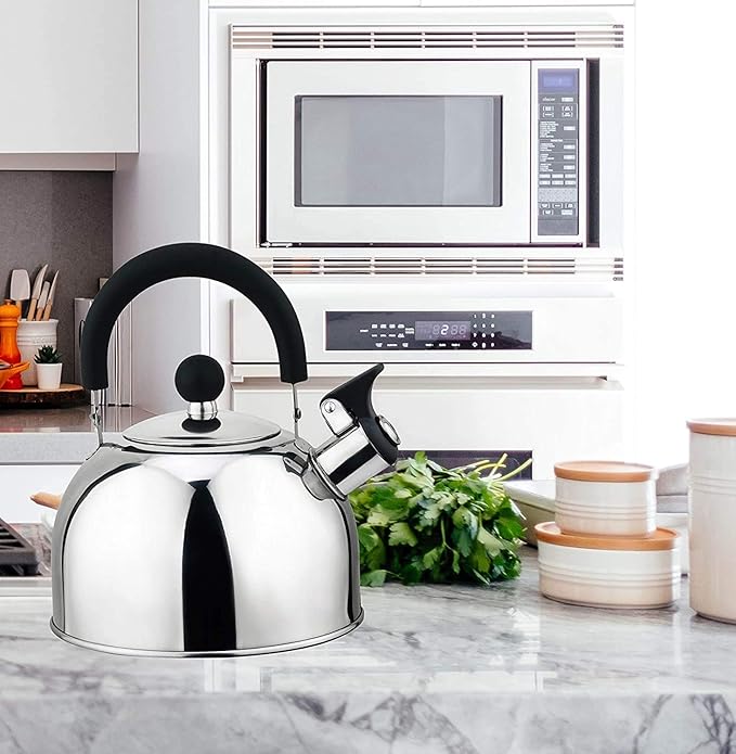 J&V TEXTILES Stainless Steel Whistling Tea Kettle, 2.5-Quart*
