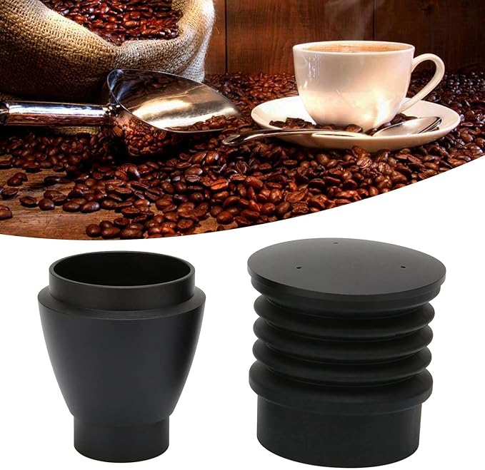 60g Aluminium Alloy Coffee Bin, Coffee Grinder Blowing Bean Bin, Cleaning Tool for Eureka Mignon (Black)