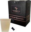 Pure & Easy Tea Premium Tea Filter Bags, Unbleached Compostable Drawstring Infusers for Loose Leaf Tea, Disposable Steeping Sachets, 150 Count
