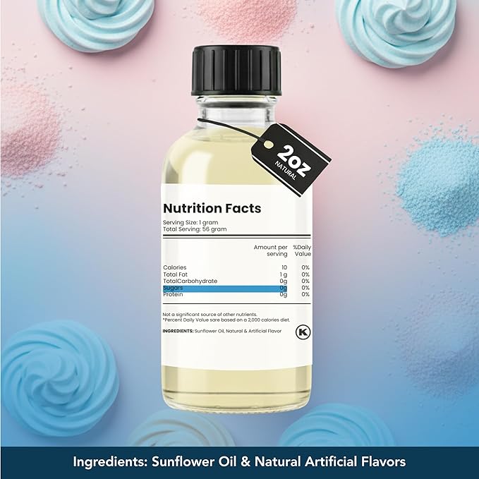 Dolce Foglia Oil Soluble Bubble Gum Extract - 2 Oz. - Sugar-Free, Zero Calories - Multipurpose Bubble Gum Flavoring Oil for Candy Making, Lip Balm, Ice Cream - Pioneer Woman Kitchen Stuff, Kitchen