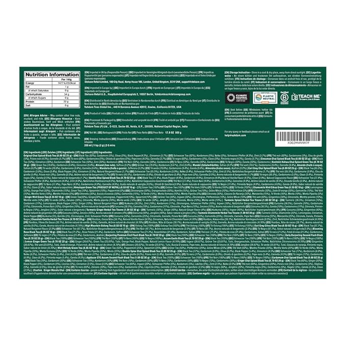 VAHDAM, Assorted Christmas Tea Gift Set (500g/17.63oz) 24 Unique Loose Leaf Teas in Tin Caddies - Exclusive Holiday Gift Box | Christmas Presents For Women, Men & Adults