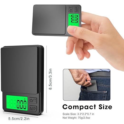 Mik-Nana Small Pocket Scale, 300g/ 0.01g Digital Gram Weight Scale, Precision Lab Scales Digital Weight Grams and Oz, Jewelry Scale with Protective Cover, Backlit LCD, Great for Food, Kitchen, Coffee