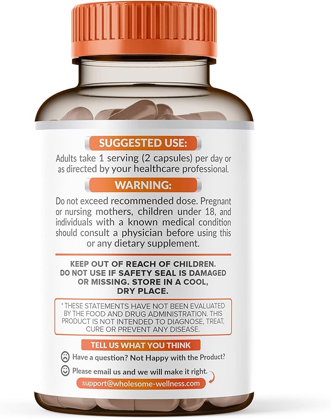 Wholesome Wellness Liposomal Vitamin C Capsules (200 Pills 1500mg Buffered) High Absorption, Immune System & Collagen Booster, High Dose Fat Soluble Immunity Support Ascorbic Acid, Natural Vegan