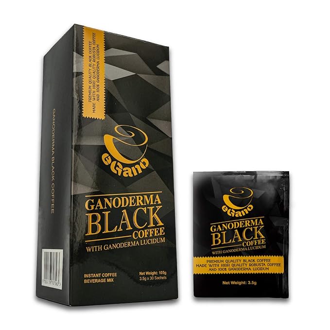 Mix-Set 2 Boxes eGano Premium Ganoderma Black Coffee (30 Sachets) and Cafe Latte (20 Sachets) Instant Coffee With Lucidum Extract