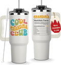 Christmas Gifts for Grandma, Cool Grandma Club Tumbler 40Oz - Grandmother Coffee Mugs, Gifts Ideas for Grandmas, Grammy, Granny, Nana, Gigi, Mimi, Mamaw - Grandmother Birthday Gift, Grandmy Cup