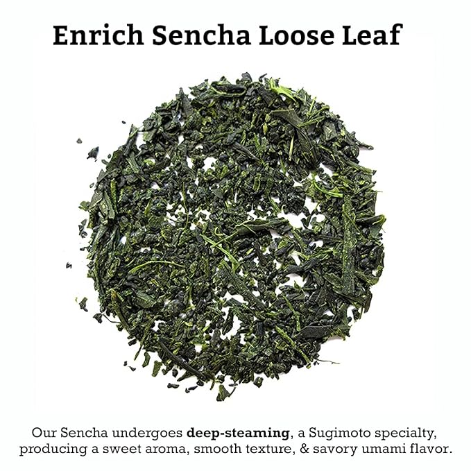 SUGIMOTO TEA Japanese Sencha Green Tea Loose Leaf 3.5 oz (100 g) Pack of 1