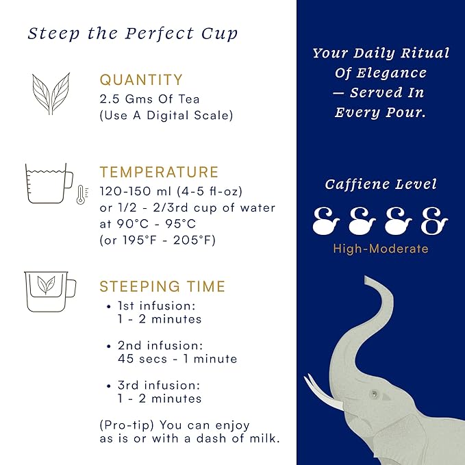 Herbs & Kettles Earl Grey Tea | Assam Black Tea Infused with Italian Bergamot Oil | Premium Loose Leaf Earl Grey with Smooth Citrus Aroma & Velvety Finish | Makes 12–14 Servings, 20-30 Cups | Gourmet Tea Gift
