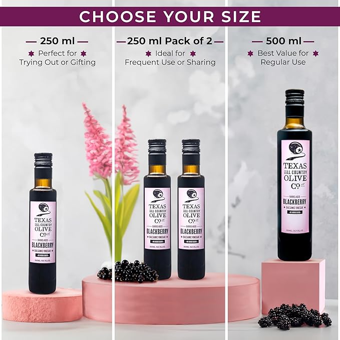 Pineapple Balsamic Vinegar - Gourmet Barrel Aged Infused Balsamic Vinegar - Great for Dressing Dipping Glazing - No Artificial Flavors or Added Sugar - Made in Texas (8.5 oz, 2 Pack)
