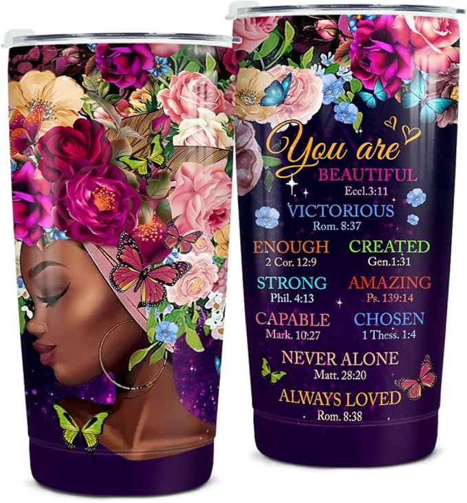 winorax Black Queen Nutrition Facts Tumbler Melanin Cup 20oz Stainless Steel Double Wall Vacuum Coffee Travel Mug With Lid African Gifts For Women Girls Friends Sister