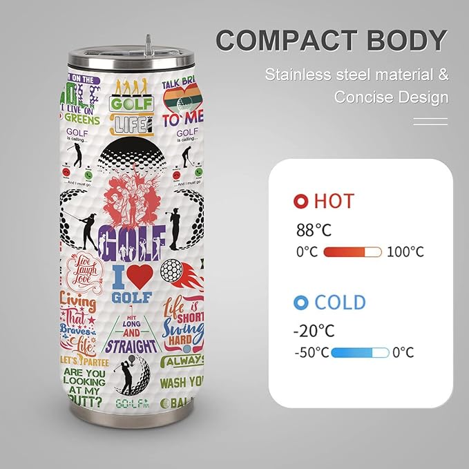Golf Tumbler Cup 17oz Stainless Steel Insulated Travel Mug Tumblers Cup Golf Gift for Men Women Girls Mom,Christmas Women Golfers Gift for Female Golfers Golfing Lover