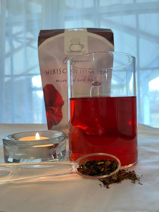 TBT - Totally Bold Tea - Organic Hibiscus Spice Tea - Caffeine-free - 30 pyramid whole leaf bags.