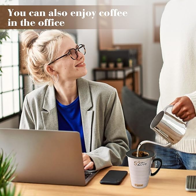 UFO Coffee Filter Paper Bag, Hanging Ear Drip Coffee Bag Single Serve Disposable Drip Coffee Filter Bag Perfect for House, Travel, Office Daily (30)