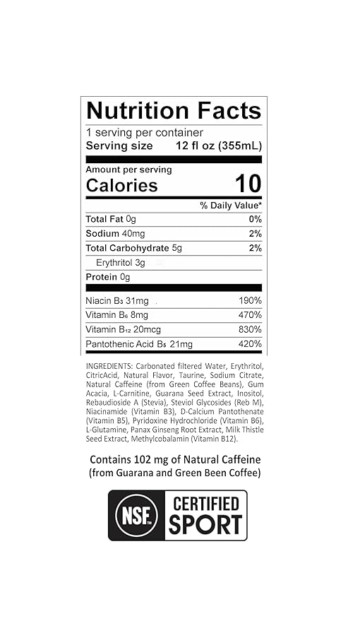 ProBaller Ultra Premium Zero Sugar Energy Drink - Natural & Clean NSF Certified Sport Drink with Amino Acids, Taurine, Biotin, Vitamin B 12 Methylcobalamin, & Electrolytes - 15 Pack - Citrus