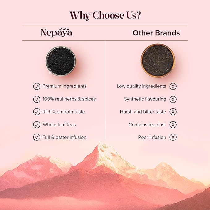 Nepaya English Breakfast Black Tea – 15 Pyramid Tea Bags, Strong & Robust, High Caffeine, Biodegradable, Himalayan Whole-Leaf Breakfast Tea