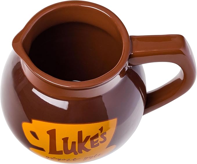 Silver Buffalo Gilmore Girls Luke's Coffee Pot Ceramic 3D Sculpted Mug, 20 Ounces