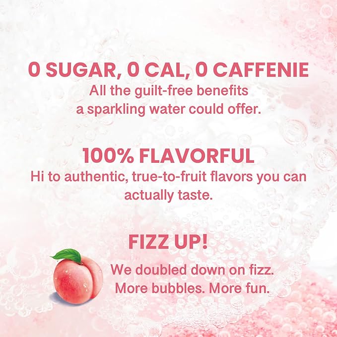 CHI FOREST White Peach& Lychee Fizzy Sparkling Water (11.15 oz* 24 * 2)