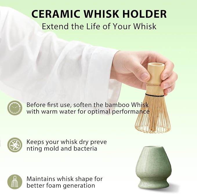 12 Pcs Matcha Whisk Set, Matcha Kit for Ceremony, Matcha Bowl with Spout, Perfect Matcha Making Kit for Matcha Lover, Gift for Friend/Family (12 Pack,Green)