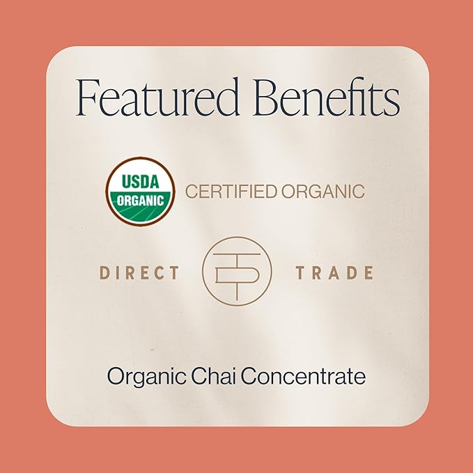 Rishi Tea Masala Chai Latte - Organic Black Tea Concentrate, Easy-to-Serve Hot or Iced Chai Mix - 32 fl oz Carton, 8 Servings (Pack of 3)