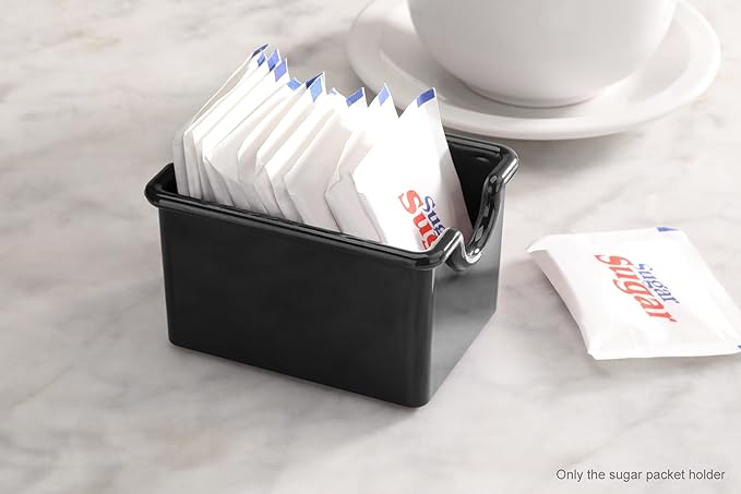 New Star Foodservice 22612 Plastic Sugar Packet Holder, Black, Set of 24