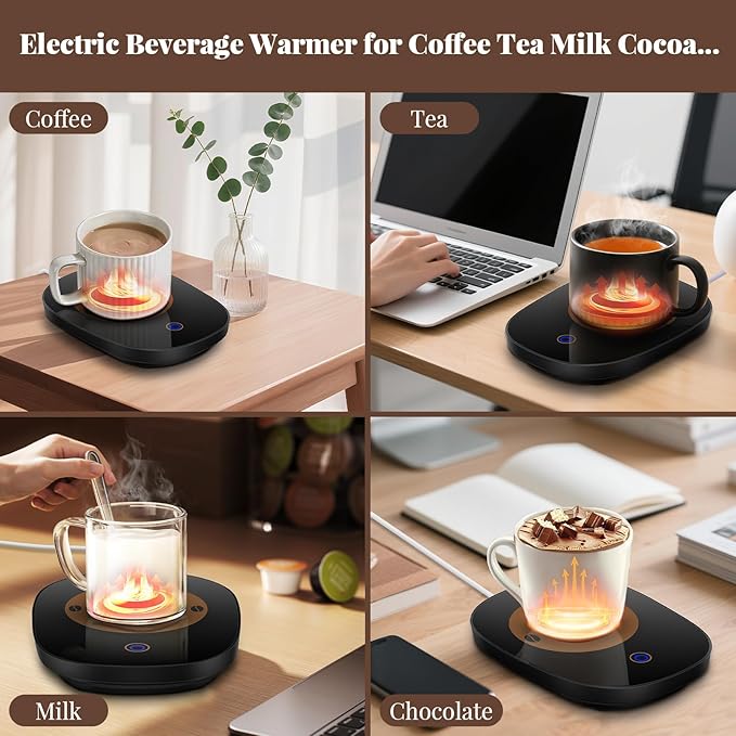 Coffee Mug Warmer for Desk with Auto Shut Off, Coffee Warmer with Auto Shut Off for Desk Office Home (Birthday Xmas Gifts)