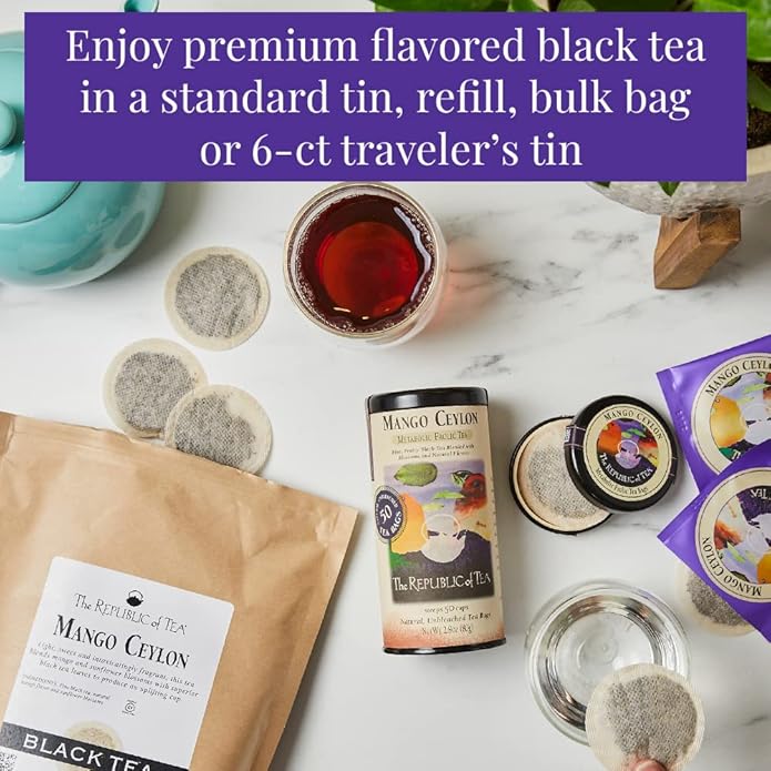 The Republic of Tea – Mango Ceylon Black Tea, Metabolic Frolic Tea