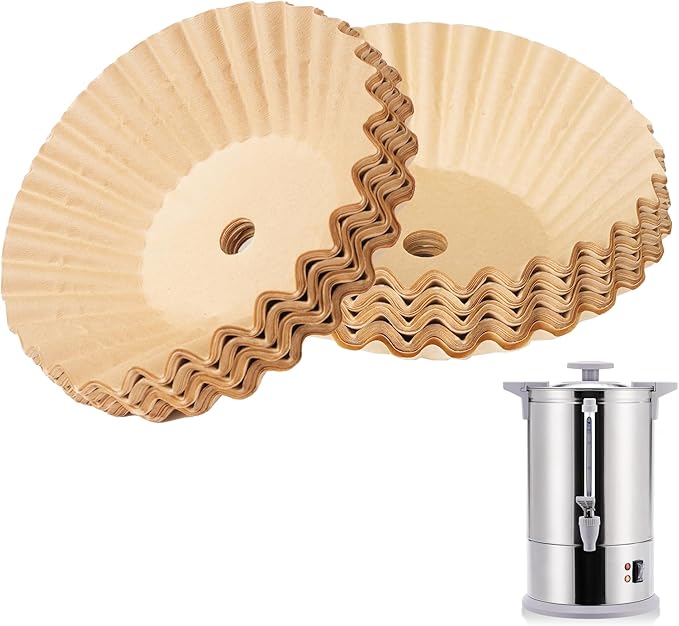 Large Coffee Filters Compatible with Sybo Commercial Coffee Maker, 120 Pcs Perforated Basket Filter Paper for Sybo 50 Cup