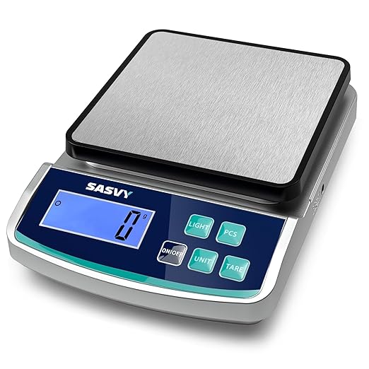 Digital Lab Scale 15kg x 1g oz/lb/g/kg Precision Electronic Scientific Scale Analytical Balance for Laboratory Jewelry Kitchen Includes Rechargeable Battery