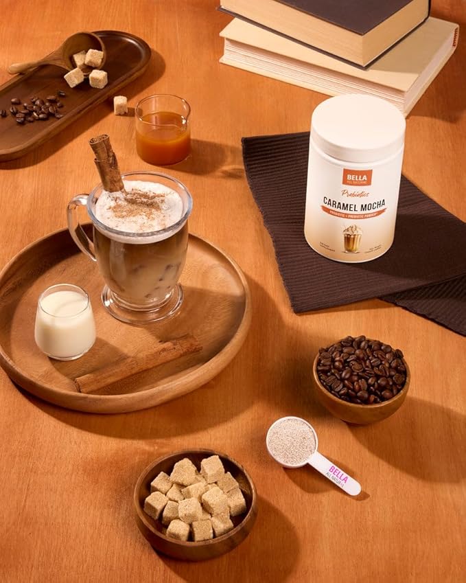 Bella all Natural Probiotic Caramel Mocha Coffee - 500g - Probiotic & Prebiotic Powder