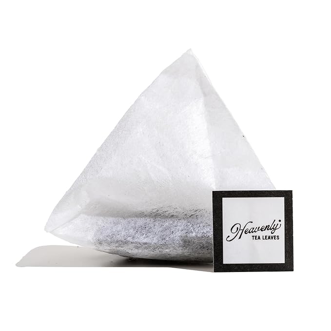 Heavenly Tea Leaves Organic Earl Grey (50 Pyramid Tea Bags), Bulk Compostable Black Tea Sachet - 100% Plastic Free, Premium Quality, Whole Tea Leaves in a Convenient Tea Bag