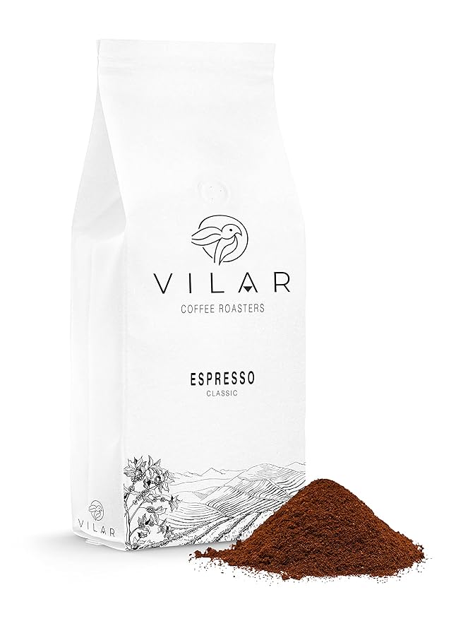 Vilar Coffee Roasters 1 kg (2.204 lb) Espresso Coffee GROUND Espresso, Classic Blend - GROUND - Medium Roast