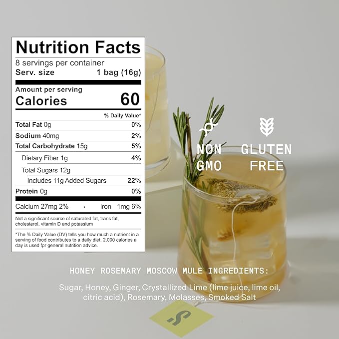 SAYSO Holiday Survival Kit | Includes Honey Rosemary Moscow Mule, Skinny Cardamom Paloma, Lime and Orange Slices for Garnish, and a Limited Edition SAYSO Gift Bag | Craft Cocktail or Mocktail in 1 Min
