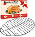 12inch Stainless Steel Roasting Rack, Oval Roasting Rack for Oven Rack with Baking, Cooking, Grilling, Drying in Kitchen, Gifts for Mom Dad Wife Men in Christmas Day