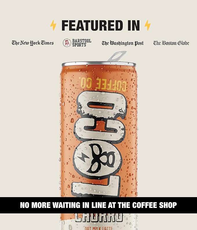 Loco Coffee Churro Latte 11 Ounce Can, 12 Count | Zero Sugar, 200mg Caffeine | Gluten Free and Dairy Free | Low Calorie Iced Coffee