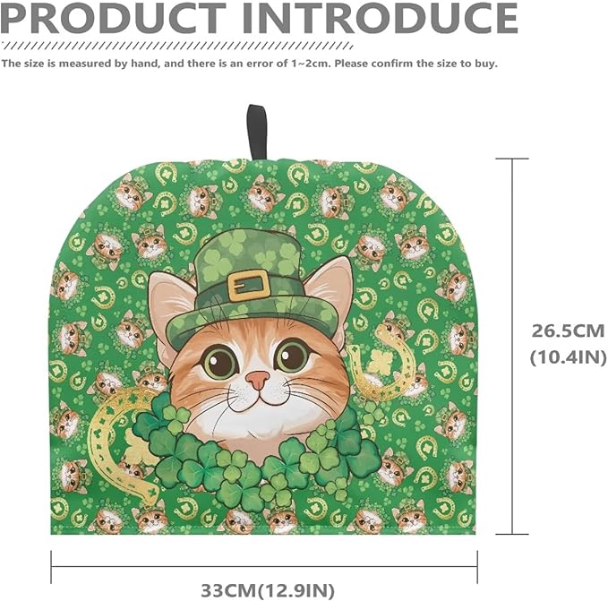Kettle Cover for St. Patrick's Day Teapot Insulation Cover Cat Teapot Cover Small Teapot Dust Protector Keep Warm Kettle Kitchen Dust Cover