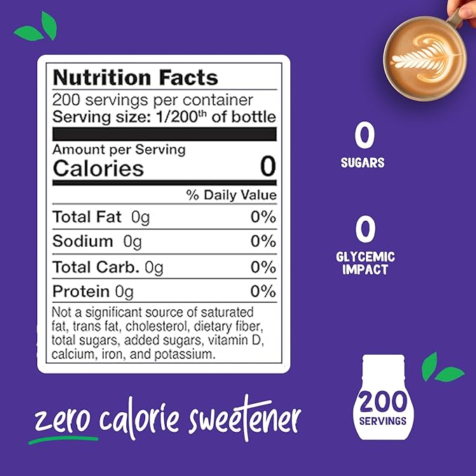 Pyure Organic Stevia Liquid Sweetener Keto Sugar Substitutes, Zero Calorie, Zero Sugar, Zero Carb, Plant-Based Sugar Free Liquid Stevia Extract, Simply Sweet, 1.8 oz (Pack of 4)