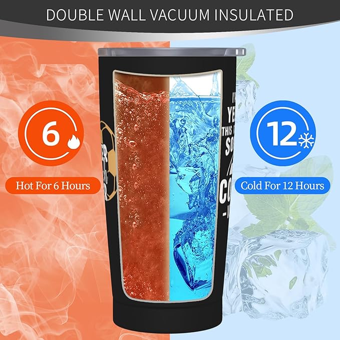 Soccer Coach Gifts for Men Women - Best Soccer Coach Ever Gifts - Coach Thank You Tumbler, 20 oz Insulation Stainless Steel