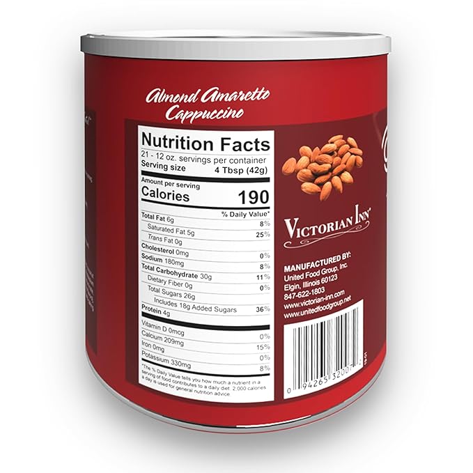 Victorian Inn Instant Cappuccino, Almond Amaretto, 2 Pound (Pack of 6)