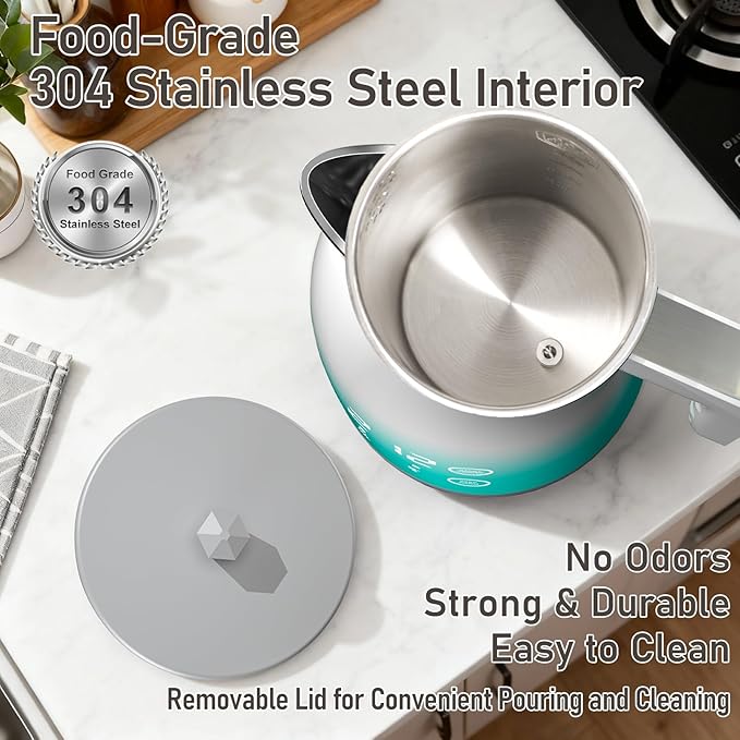 electric kettle with 5 presets temperature control (Blue Gradient)