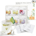 KKOKDAM Korean Tea Gift Set – 6 Flavor Butterfly Tea Bag Sampler – Elegant Box for Tea Lovers - Unique Christmas Gift