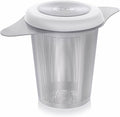 Teabloom Universal Loose Tea Infuser with Dual-Purpose Lid/Dish – Fits Cups, Mugs, Teapots – Tea Connoisseur's Choice – Steep Tea or Coffee