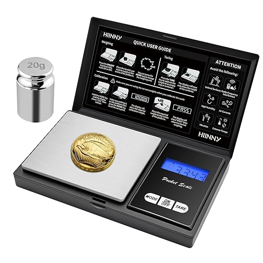 Gram Scale Digital Pocket Scale 200g/0.01g High Precision Small Jewelry Scale Mini,Weed,Coin,Gold,Portable Travel Food,Gram and Oz,with 20g Calibration Weight
